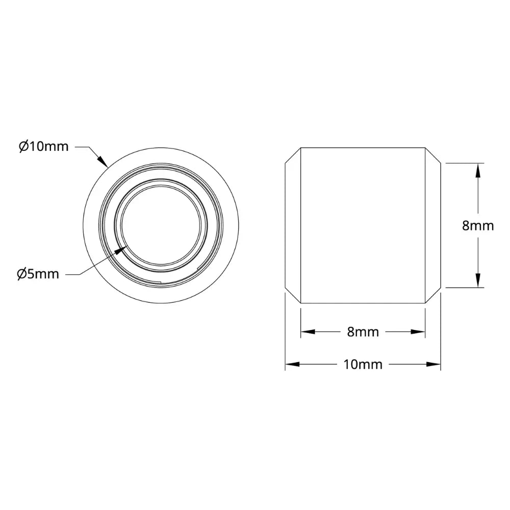 ServoCity 3600 Series V-Wheel (5mm Bore, 10mm OD, 10mm Width) - 2 Pack