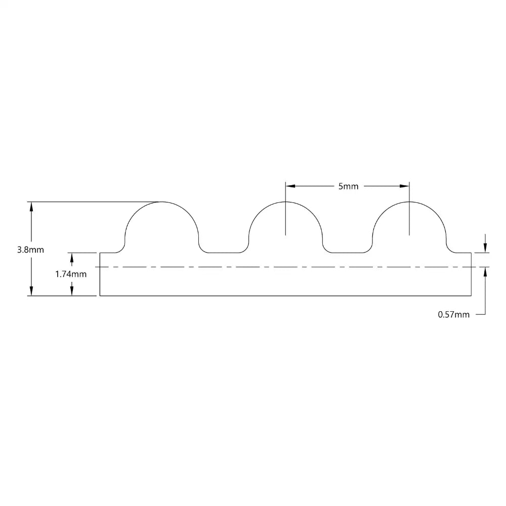 ServoCity 3412 Series 5mm HTD Pitch Timing Belt (9mm Width, 320mm Pitch Length, 64 Tooth)