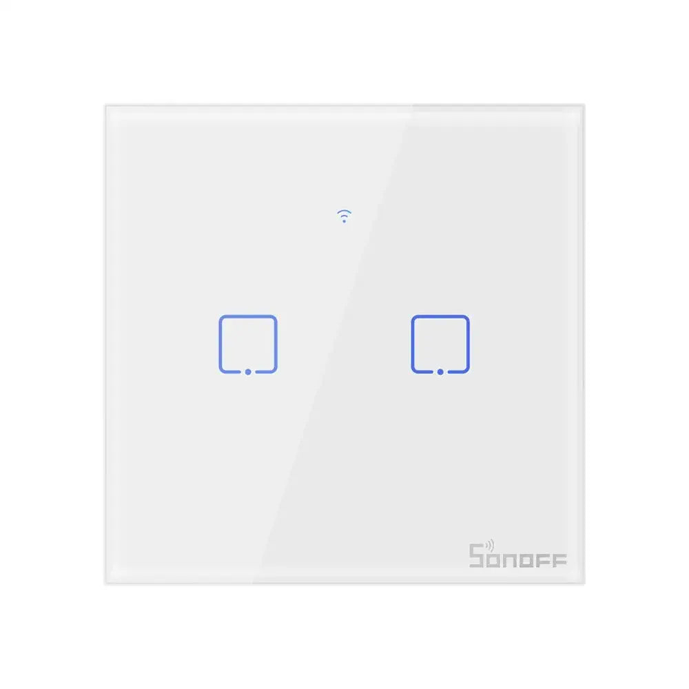 SONOFF TX Series WiFi Wall Switch (T0, UK, 2 Gang, White)