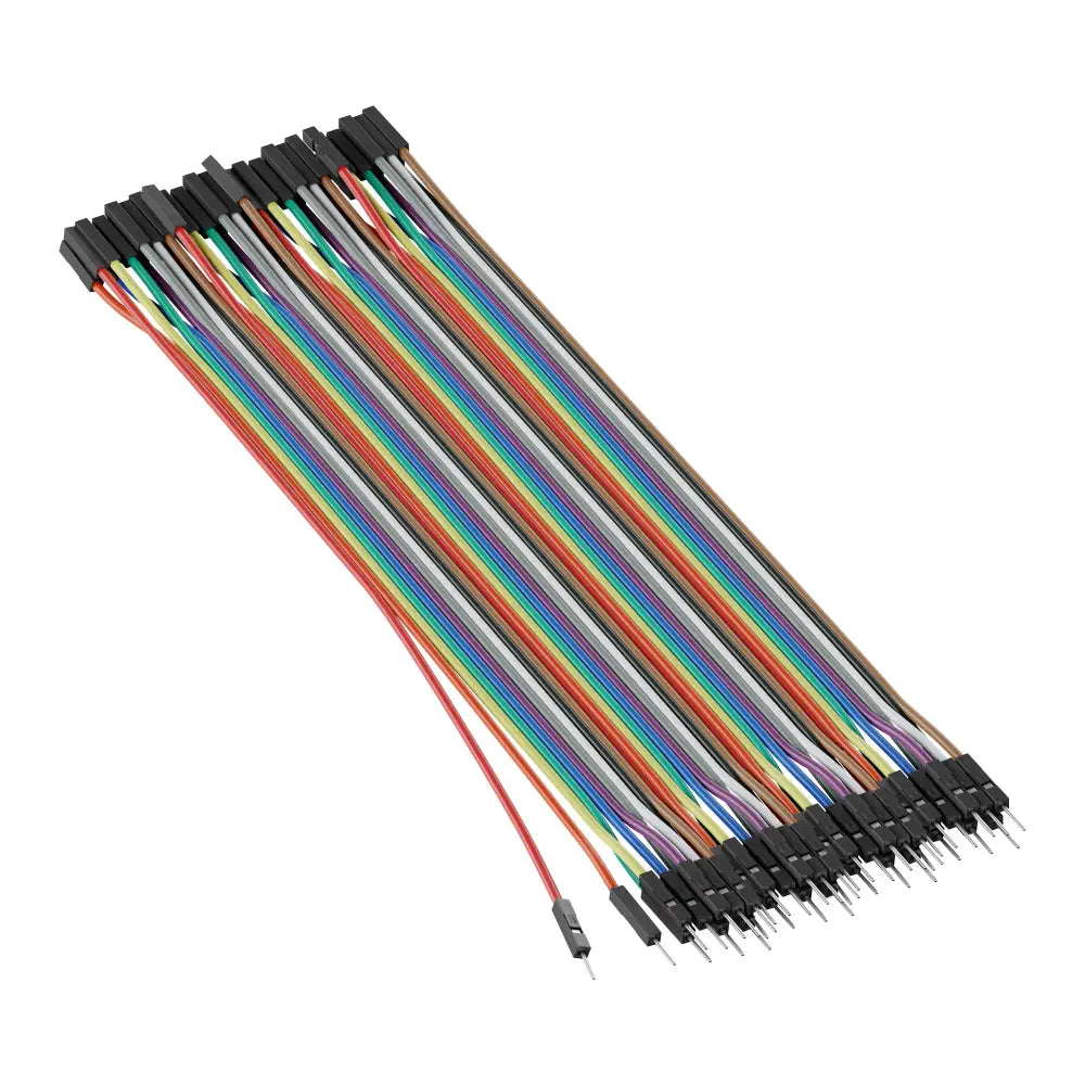 ServoCity Male to Female Jumper Wire (Multicolor, 20Cm Length) - 40 Pack