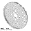 ServoCity 2302 Series, MOD 0.8, Hub Mount Gear (14mm Bore, 105 Tooth)