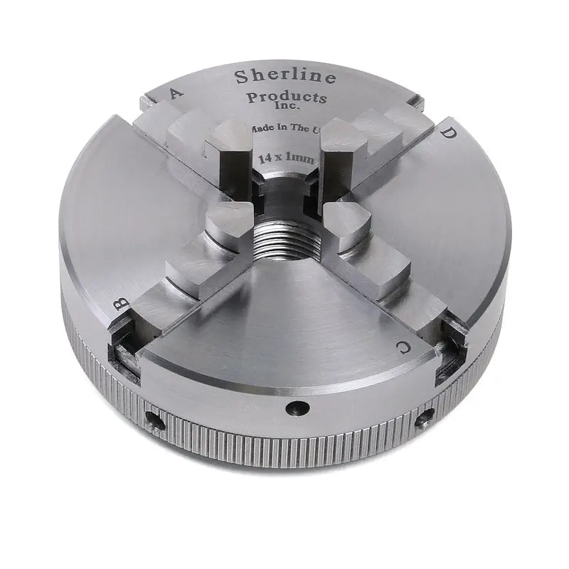 Sherline 2.5″ 4-Jaw Chucks - 14mm x 1mm