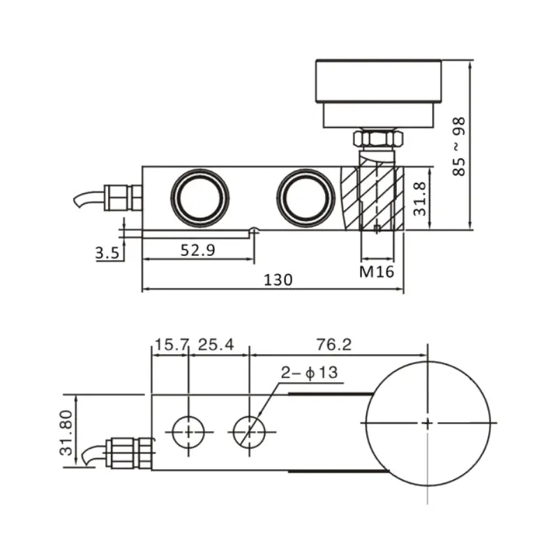 Phidgets Shear Beam Load Cell - 500Kg (C3)