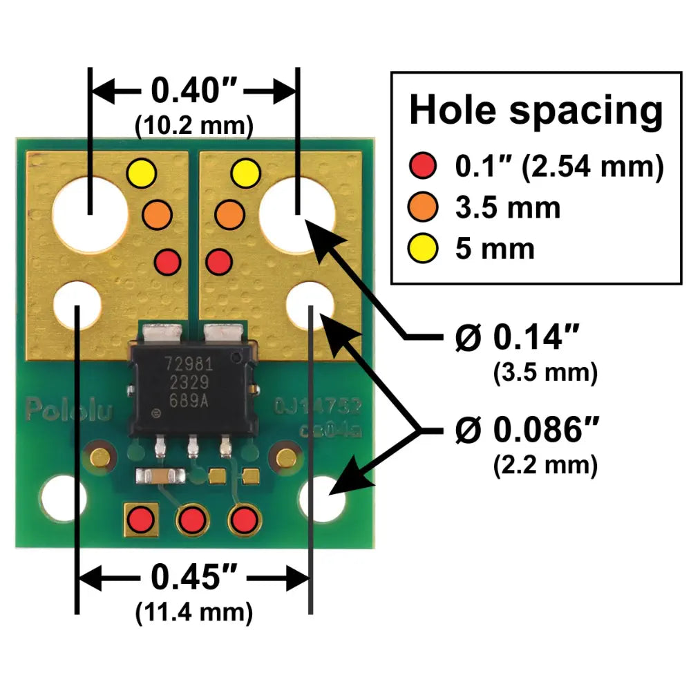 Pololu ACS72981ELRATR-200B3 Current Sensor Compact Carrier -200A to +200A, 3.3V