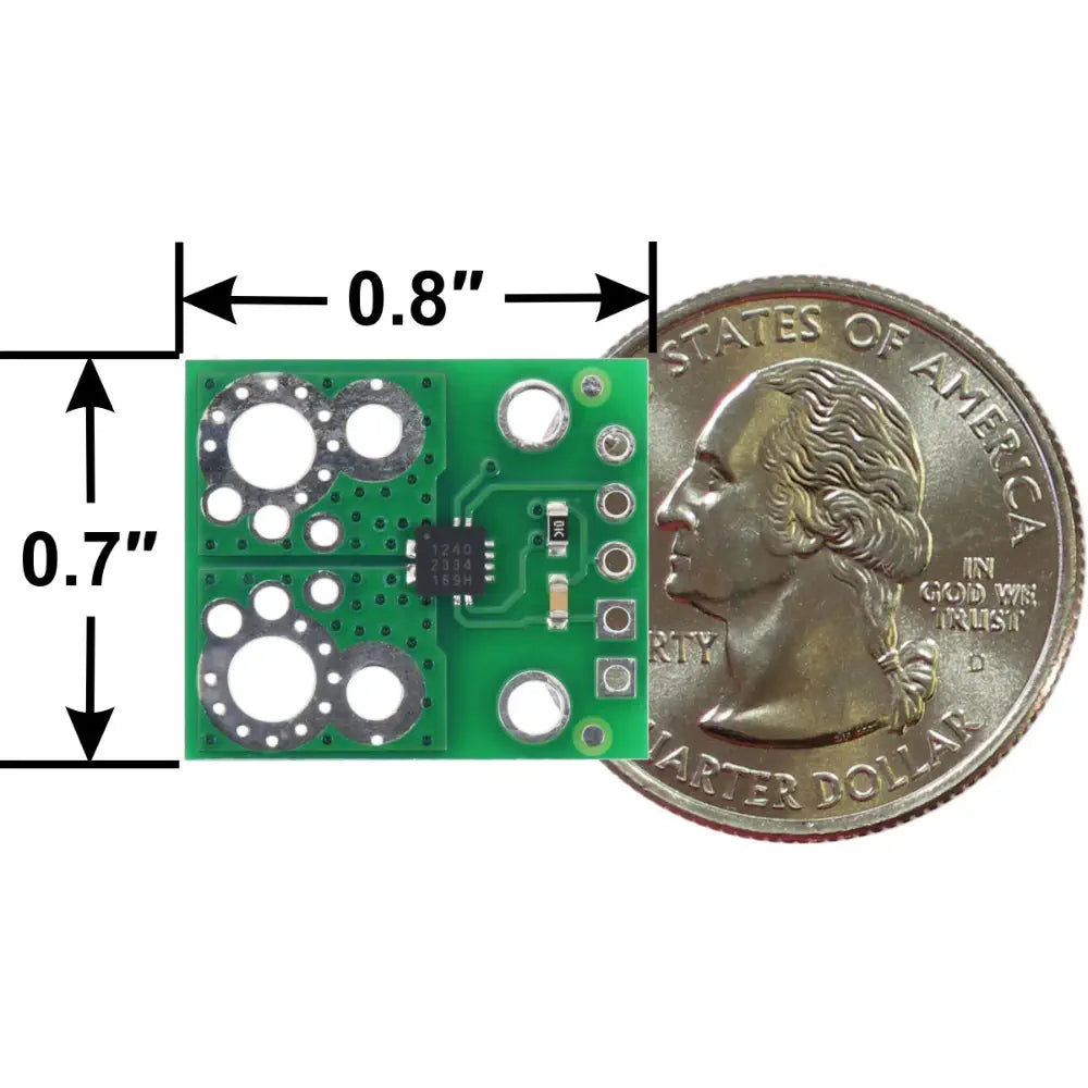 Pololu ACS71240KEXBLT-010B3 Current Sensor Carrier -10A to +10A, 3.3V
