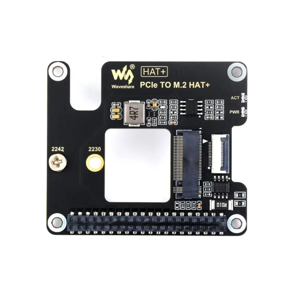 Waveshare PCIe to M.2 Adapter for Raspberry Pi 5 HAT, Supports NVMe, M.2 Solid State Drive (128GB SSD)