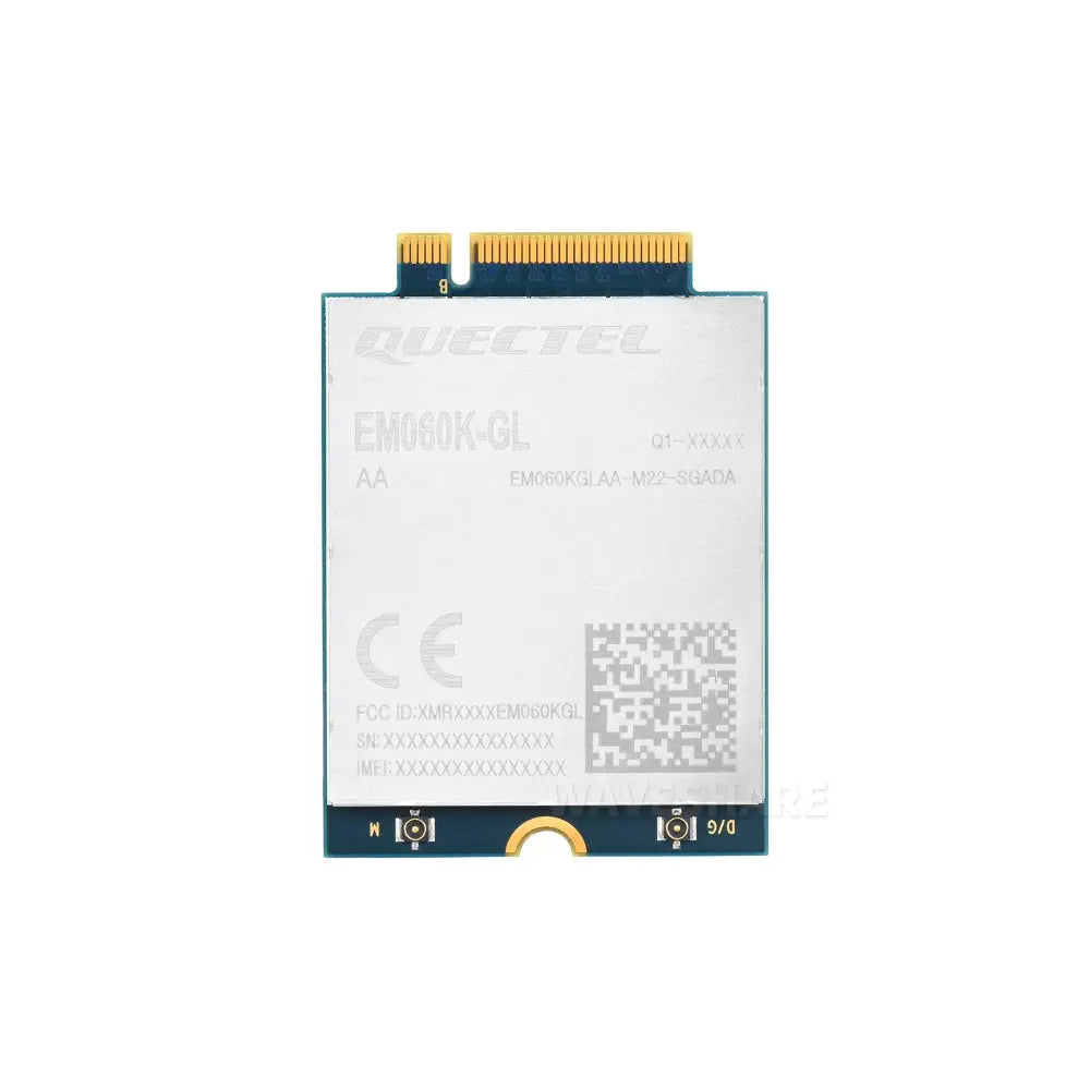 Waveshare Quectel EM060K-GL Module, LTE-A Cat 6m.2 Form Factor, Global Multi-Band GNSS Positioning