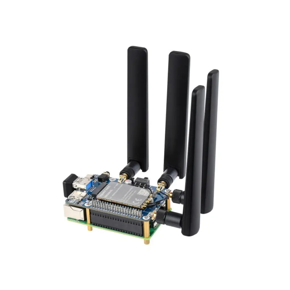 Waveshare RM520N-GL 5G HAT for Raspberry Pi w/ Case, Quad Antennas LTE-A, GNSS, 3GPP 16, 4G/3G (UK)