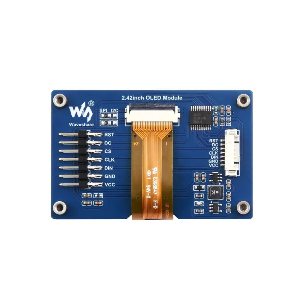 Waveshare 2.42" OLED Display Module, 128×64 Resolution, SPI / I2C Communication (White)