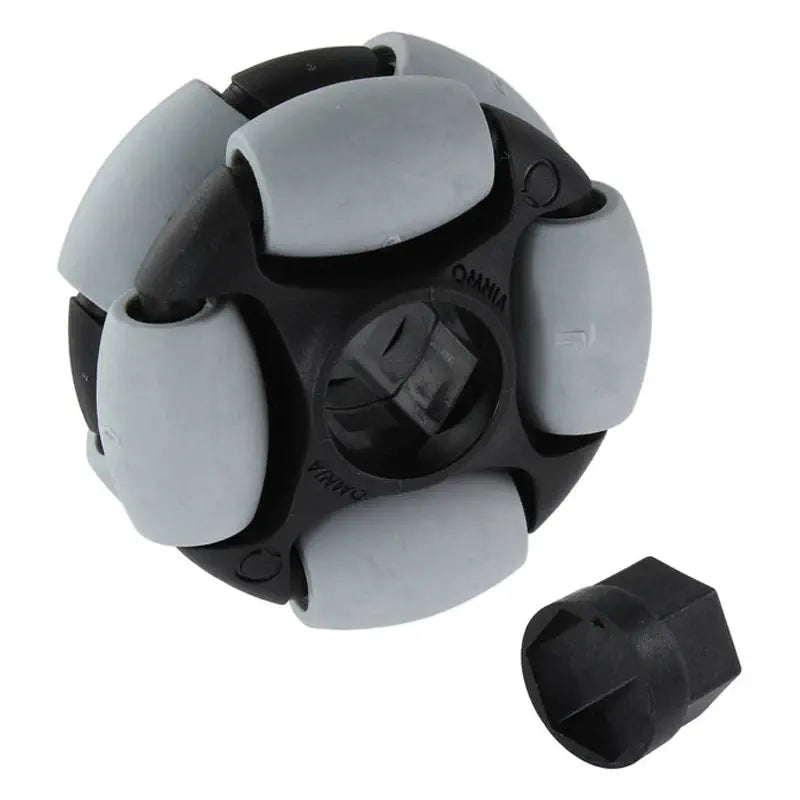 AndyMark 2in. Dualie Omni Wheel 1/2in. Hex Gray