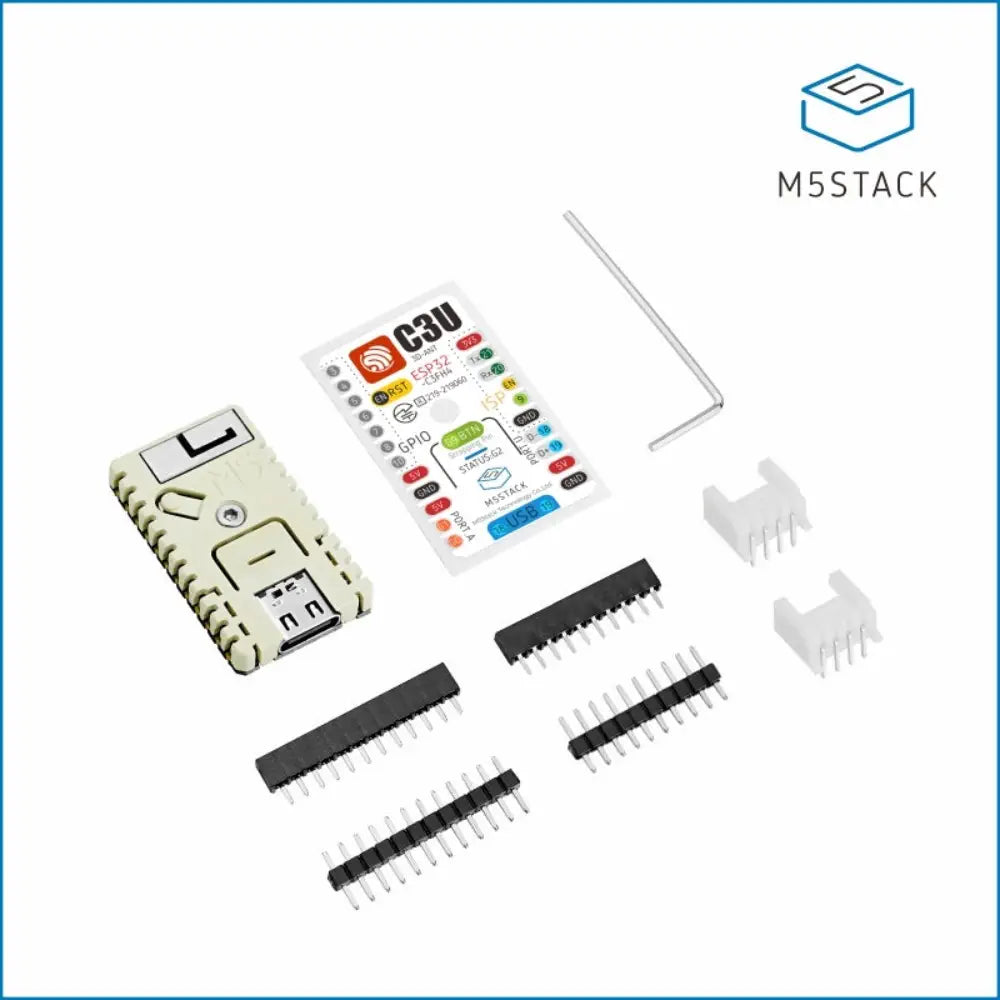M5Stamp C3U Mate w/ Pin Headers (ESP32-C3, RISC-V, 2.4 GHz Wi-Fi)