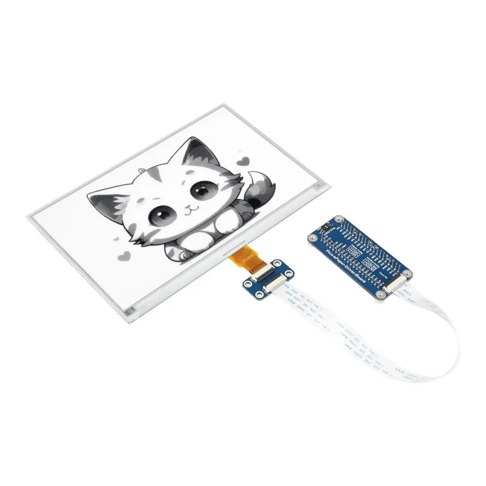 Waveshare 7.5" E-Paper E-Ink Display Module for Raspberry Pi Pico, 800×480, Black/White, SPI