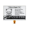 Waveshare 7.5" E-Paper E-Ink Display Module for Raspberry Pi Pico, 800×480, Black/White, SPI