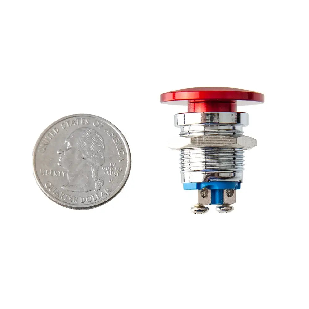 Sparkfun Metal Mushroom Head Pushbutton - Panel Mount (16mm, Red)