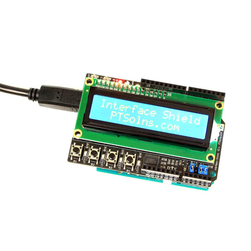 PTSolns 1602 LCD Interface-Shield Kit for Uno