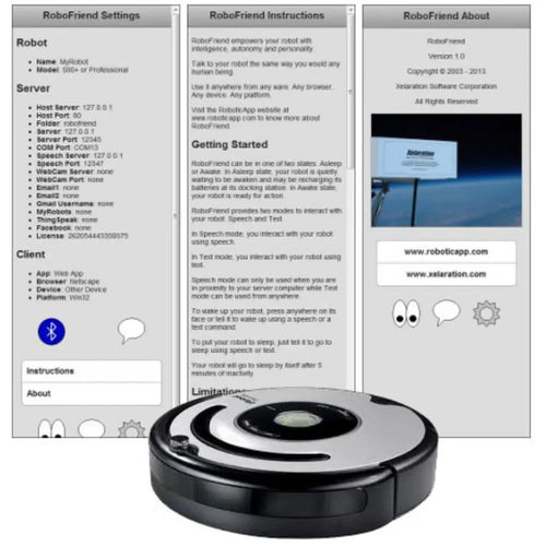 RoboFriend 1.0 Robot App (compatible with Lego Mindstorms NXT and Roomba)