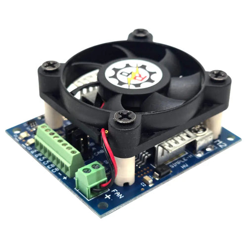 Robot Power Simple-H HV Dual Channel H-Bridge Controller 20A, 5-28V for 3-28V Logic w/ Fan