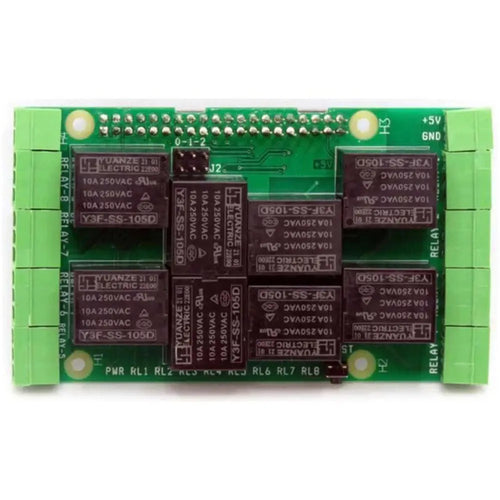 Sequent Microsystems 8 Relays 8-Layer Stackable HAT for Raspberry Pi