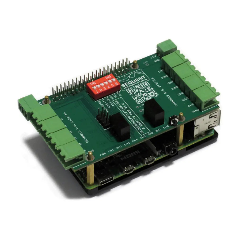 Sequent Microsystems 8 MOSFETS 8-Layer Stackable HAT for Raspberry Pi ...