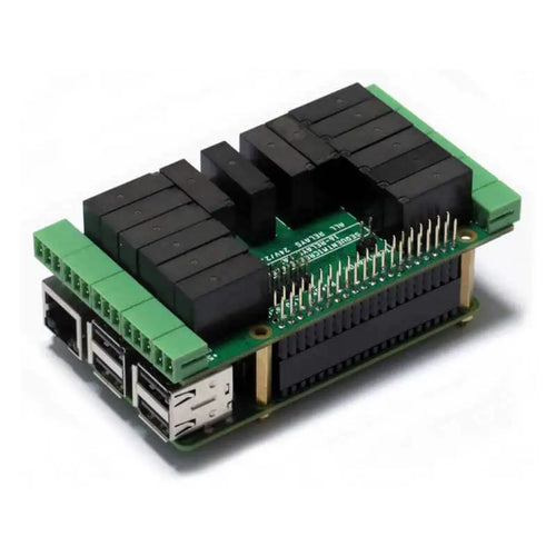 Sequent Microsystems 16 Relays 2A/24V 8-Layer Stackable HAT for Raspberry Pi