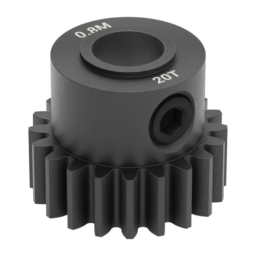 ServoCity 2303 Series Steel, MOD 0.8 Pinion Gear (1/4" Round Bore, 20 Tooth)
