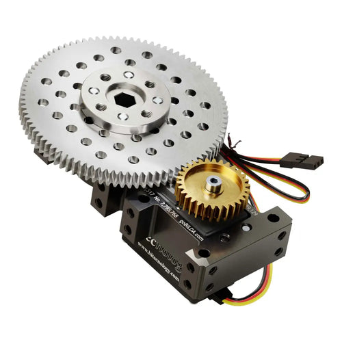 ServoCity Shark-3 Servo Gearbox (24 rpm, 1416 Oz-in Torque, Continuous Rotation)