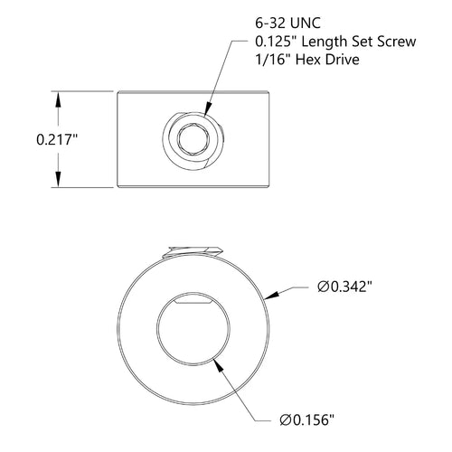 ServoCity 0.15625" (5/32) Steel-Set Screw Collar