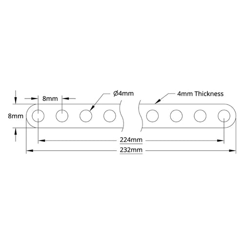 ServoCity 1102 Series Flat Beam (29 Hole, 232mm Length) - 2 Pack