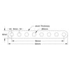 ServoCity 1102 Series Flat Beam (8 Hole, 64mm Length) - 2 Pack
