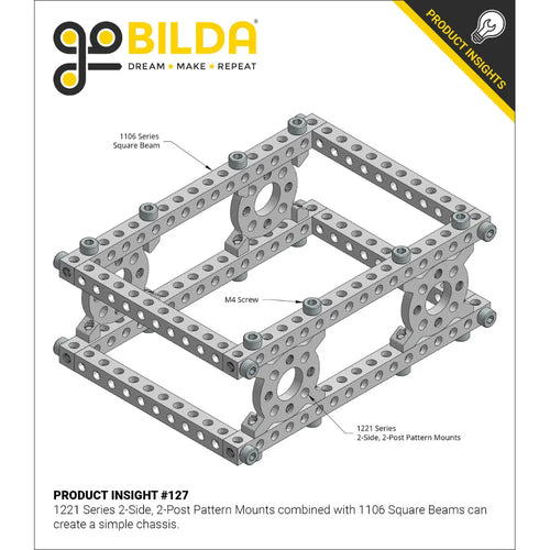 ServoCity 1106 Series Square Beam (10 Hole, 80mm Length)