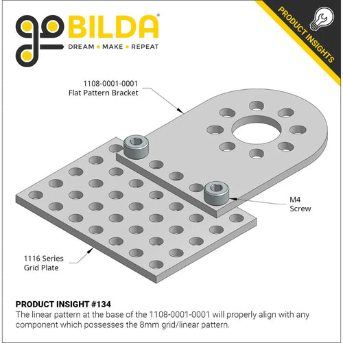 ServoCity 1116 Series Grid Plate (5 x 11 Hole, 40 x 88mm)