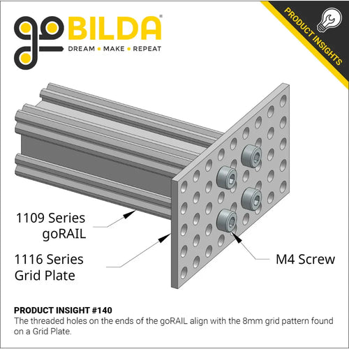ServoCity 1116 Series Grid Plate (7 x 7 Hole, 56 x 56mm)