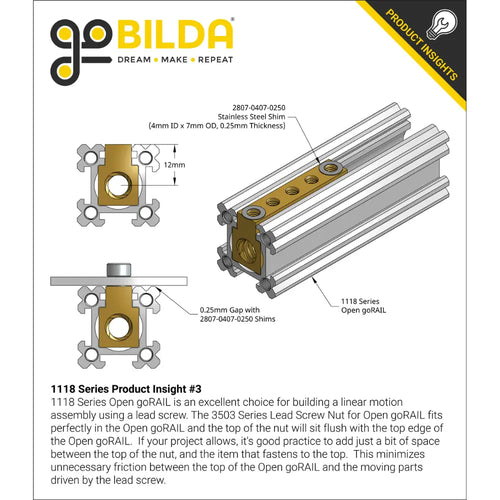 ServoCity 1118 Series Open GoRAIL (192mm Length)