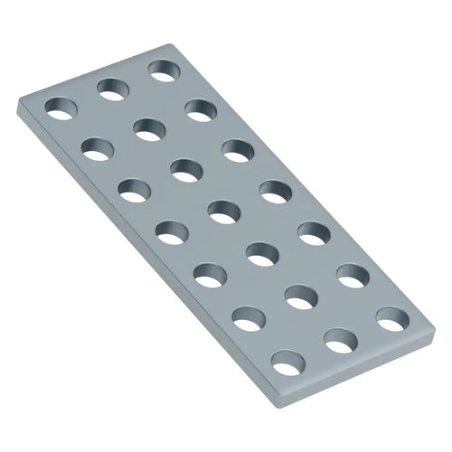 ServoCity 1139 Series Steel Grid Plates (3 x 7 Hole, 24 x 56mm) - 2 Pack