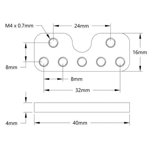 ServoCity 1225 Series Flat Mount for V-Groove Bearings (1-1) - 2 Pack