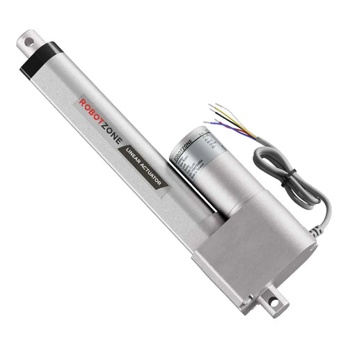 ServoCity 12V Heavy-Duty Linear Actuator (112lb Thrust, 0.6"/sec, 6" Stroke)