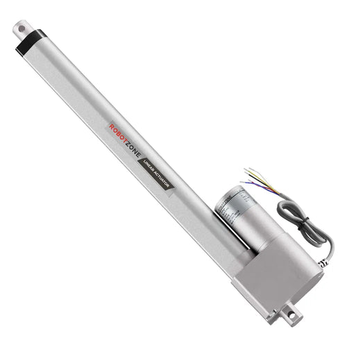 ServoCity 12V Heavy-Duty Linear Actuator (112lb Thrust, 0.6"/sec, 12" Stroke)