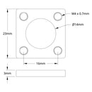 ServoCity 16mm Square Pattern Threaded Plate - 2 Pack