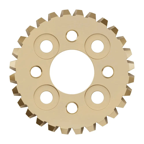 ServoCity 2314 Series Brass, MOD 1.25, Hub Mount Worm Gear (14mm Bore, 28 Tooth)