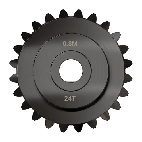 ServoCity 2317 Series MOD 0.8 Steel Miter Gear (Set-Screw, 4mm Round Bore, 24 Tooth)