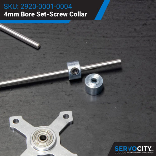 ServoCity 2920 Series Steel Set-Screw Collar (4mm Bore) - 2 Pack