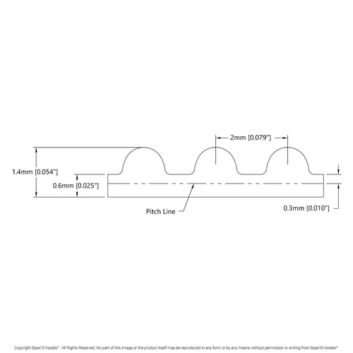 ServoCity 2mm Pitch GT2 Timing Belt (6mm Width, 472mm Pitch Length, 236 Tooth)