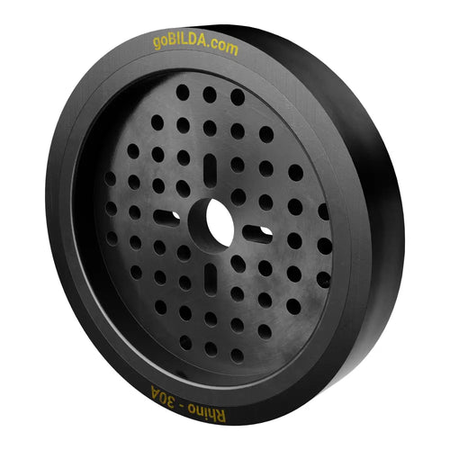 ServoCity 3619 Series Thin Rhino Wheel (14mm Bore, 96mm Diameter, 30A Durometer)