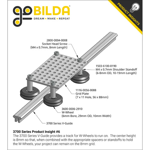 ServoCity 3700 Series 14.5mm V-Guide (624mm Length)