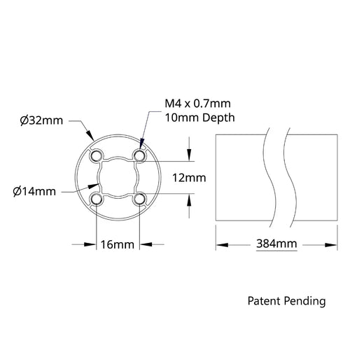 ServoCity 4103 Series goTUBE (384mm Length)