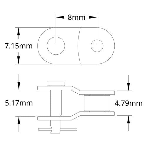 ServoCity 8mm Pitch Chain Add-&-Connect Link - 6 Pack