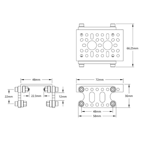 ServoCity Ball Bearing Carriage for 1121 Series Low-Side U-Channel