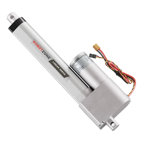 ServoCity Heavy-Duty Linear Servo (Position Control, 12-24V, 112lb Thrust, 0.6"/sec, 6" Stroke)