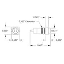 ServoCity Latching SPST Square Push Button Switch (Red)