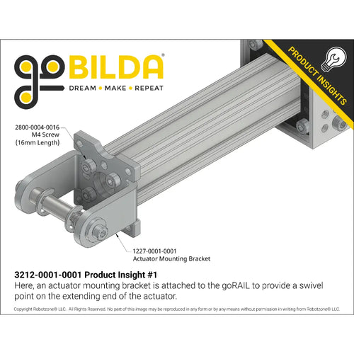 ServoCity Linear Actuator Kit (1120 Series, 201mm Stroke, 8mm Lead)